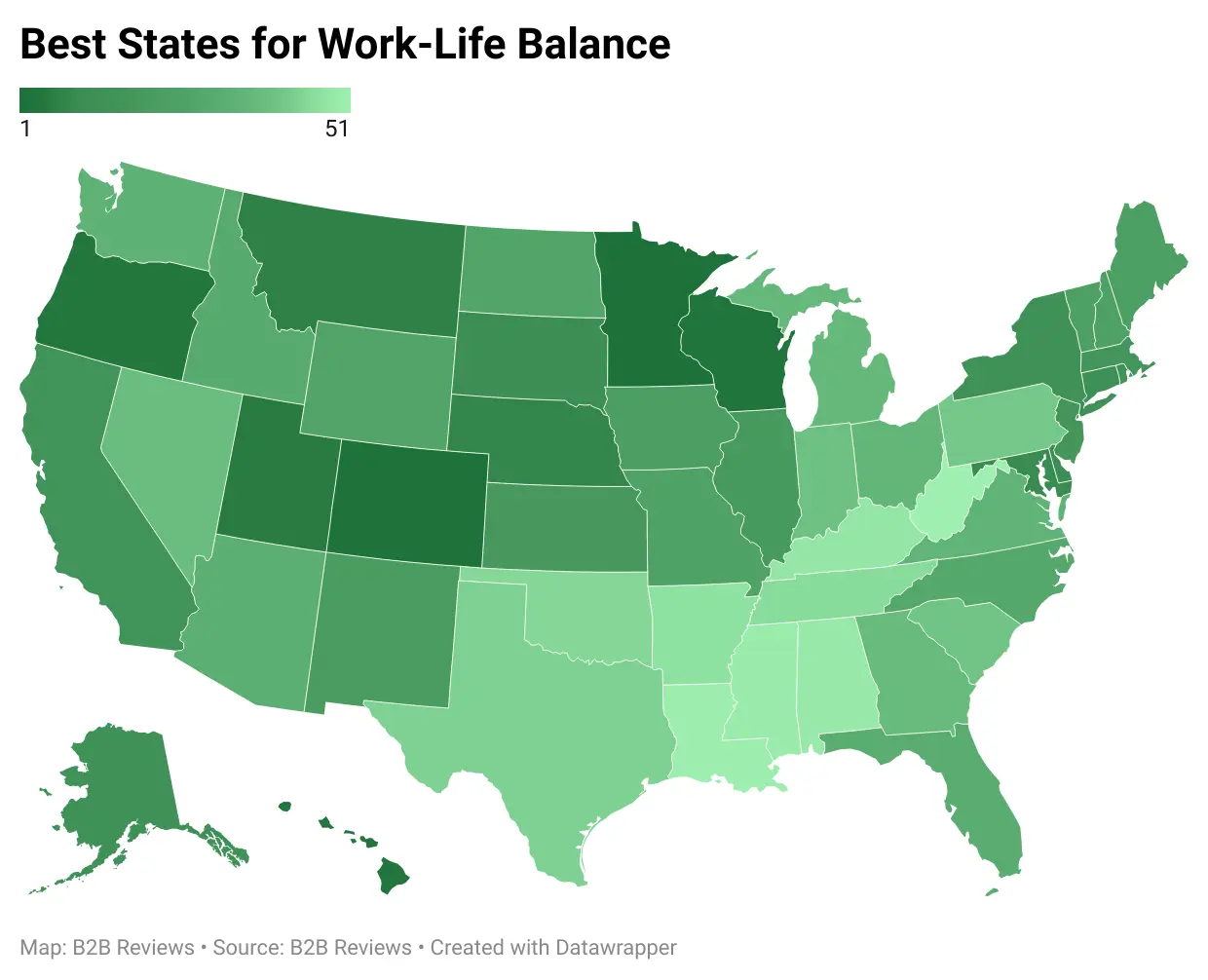 Best States for Work-Life Balance | B2B Reviews