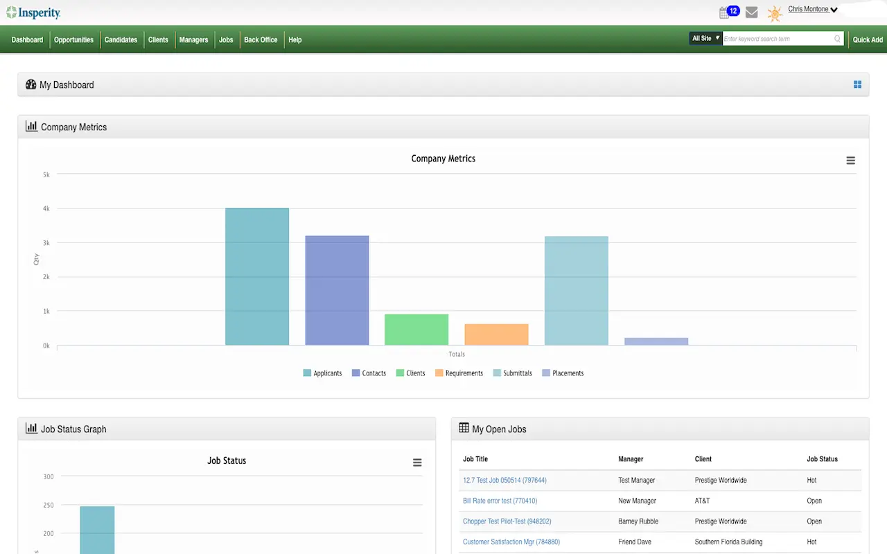 insperity dashboard screenshot