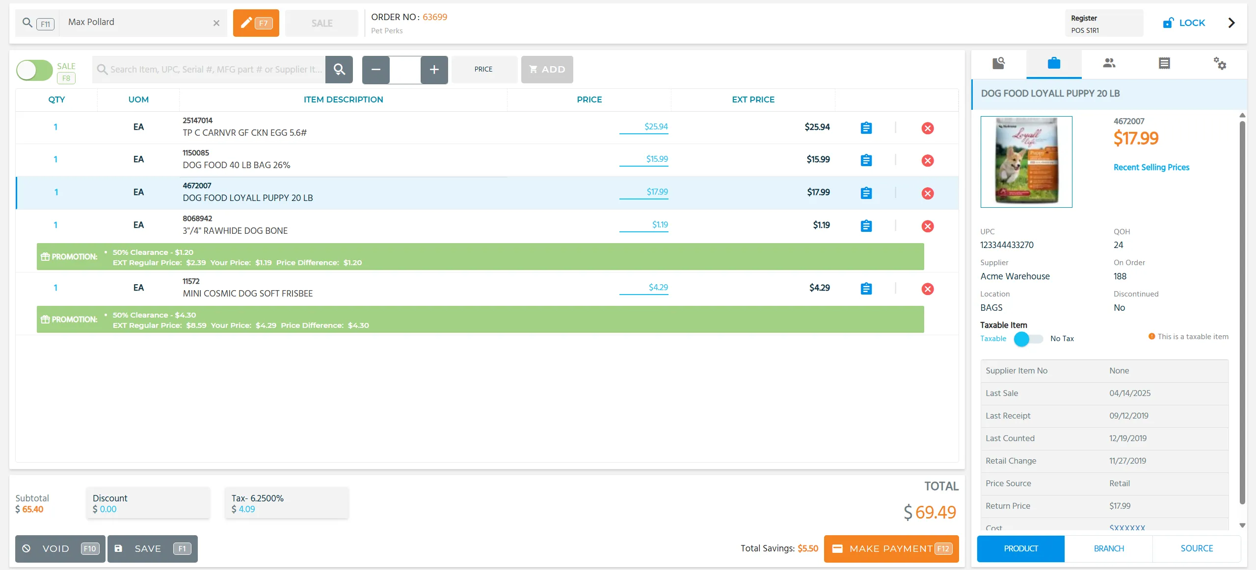 propello point of sale screenshot