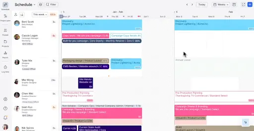 float.com scheduling screenshot