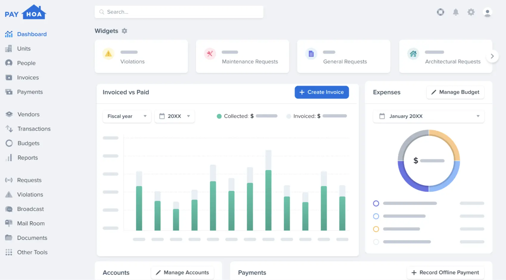 payhoa dashboard