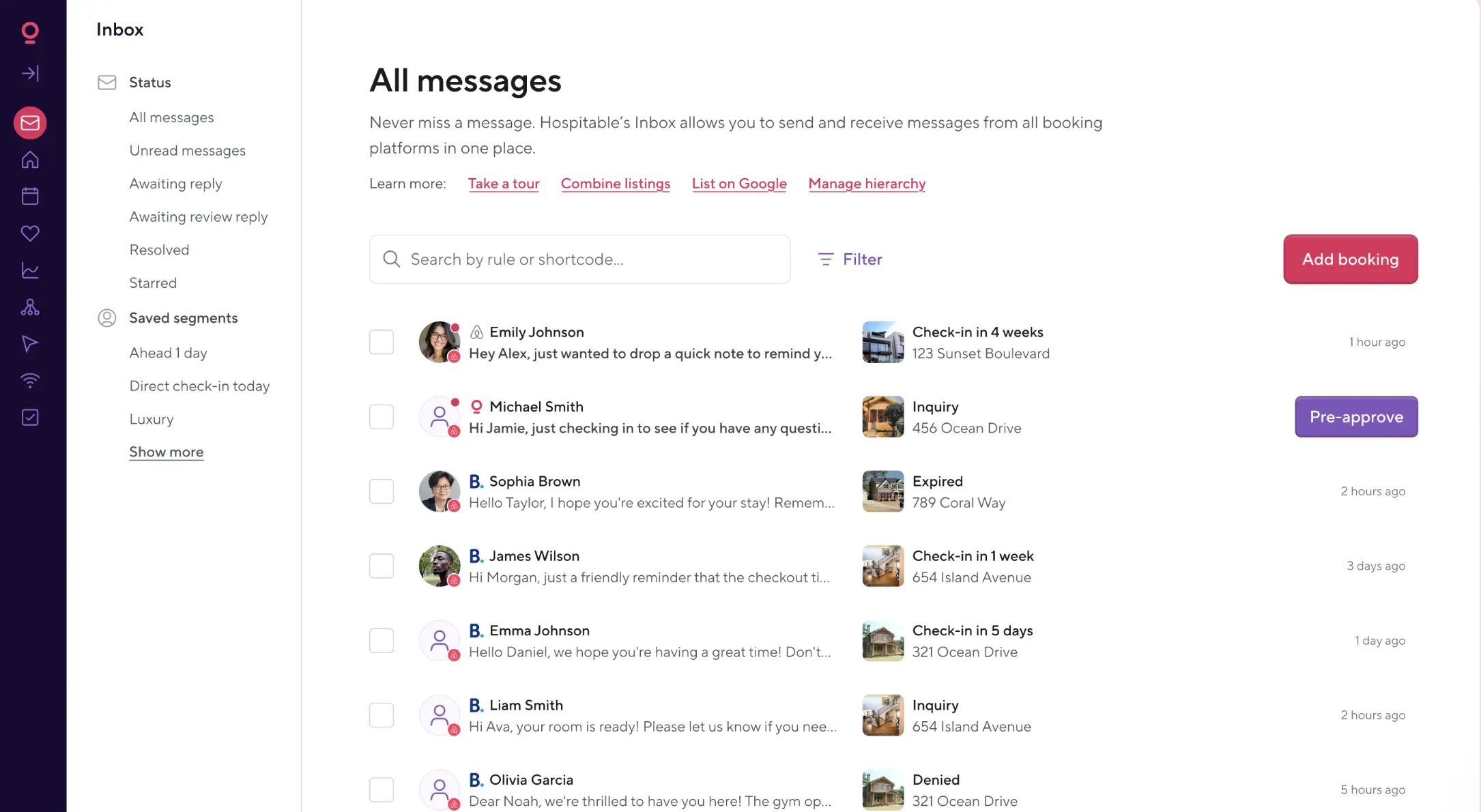 hospitable unified inbox