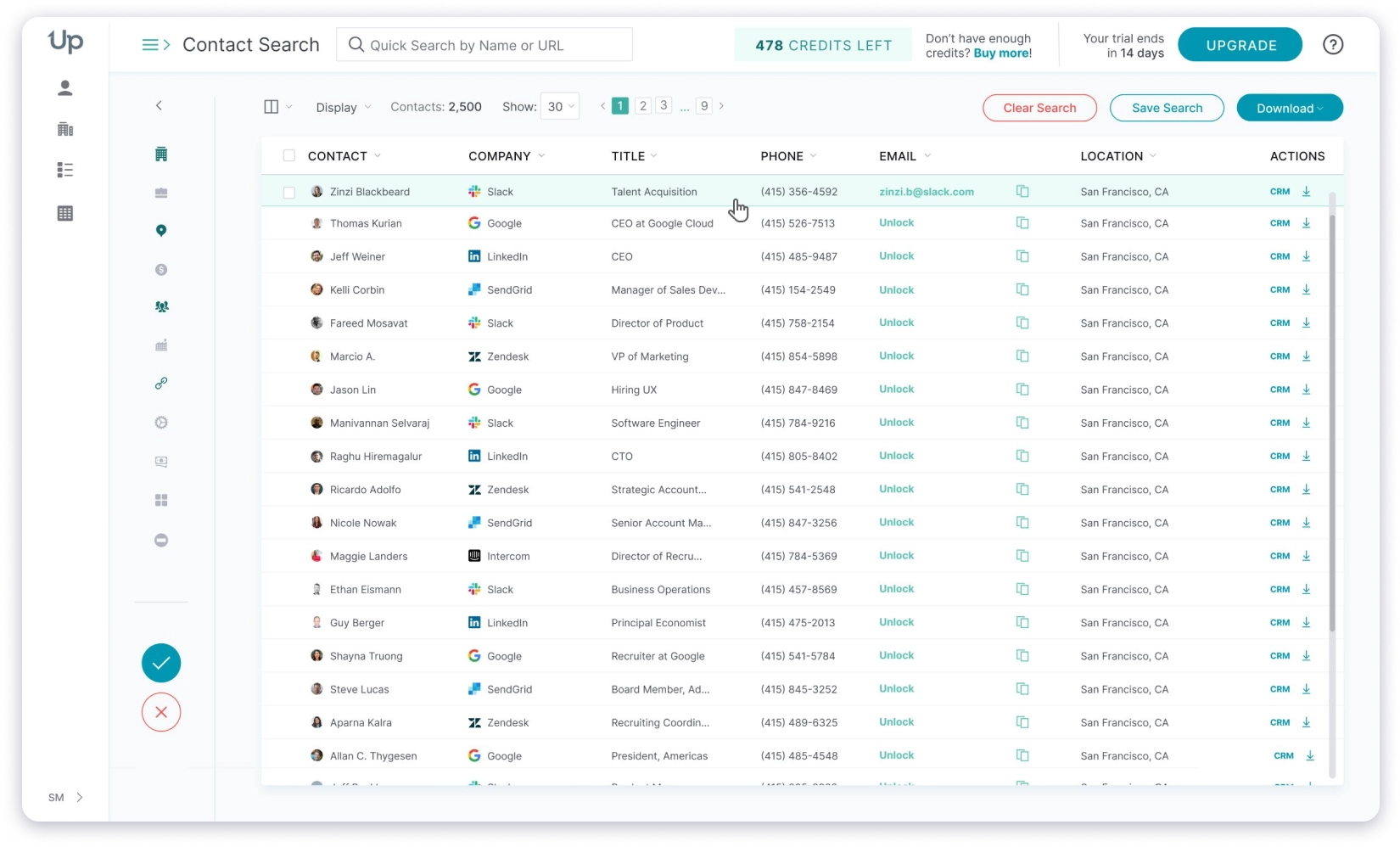 uplead database