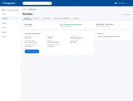 insperity reviews dashboard