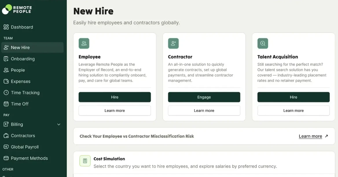remotepeople new hire page
